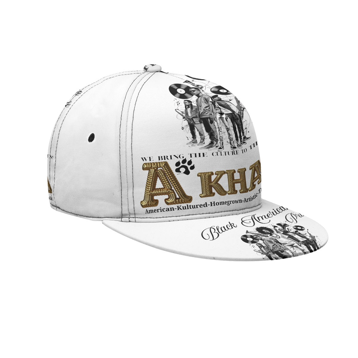 A'Khata All-Over Print Flat-Brim Baseball Cap