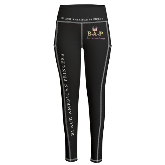 All-Over Print Functional Women's Yoga Leggings With Side Pockets|210GSM