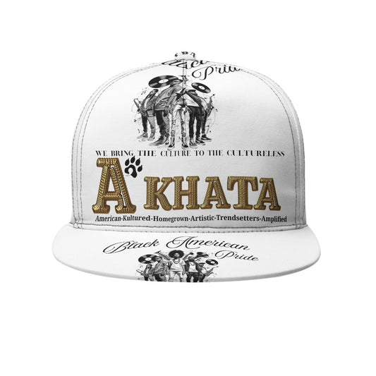 A'Khata All-Over Print Flat-Brim Baseball Cap